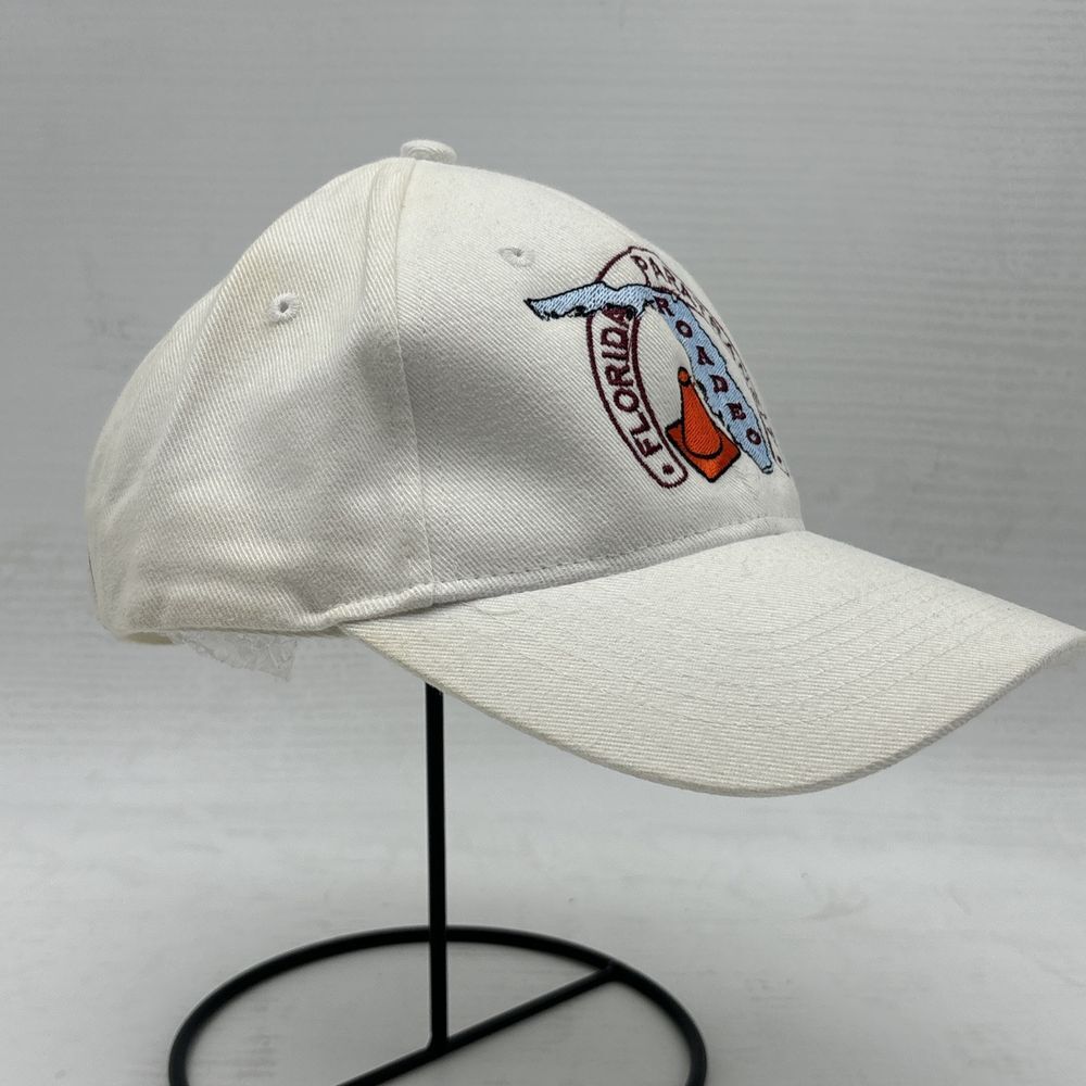 Vintage Patch Hat White Burgundy Orange Blue Florida Rodeo Paratransit - Picture 3 of 13